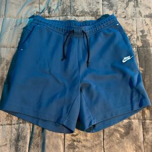 COPY - Blue Nike Tech Fleece shorts size large.